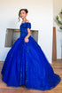 Girls Bliss Sweetheart Sequin Glitter Lace Train Ball Gown 2-16